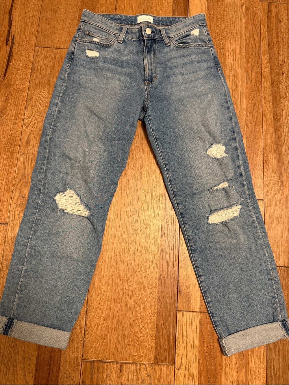Joe’s Jeans THE NIKI Mid Rise Boyfriend Distressed Jeans Rolled Cuff Size 26